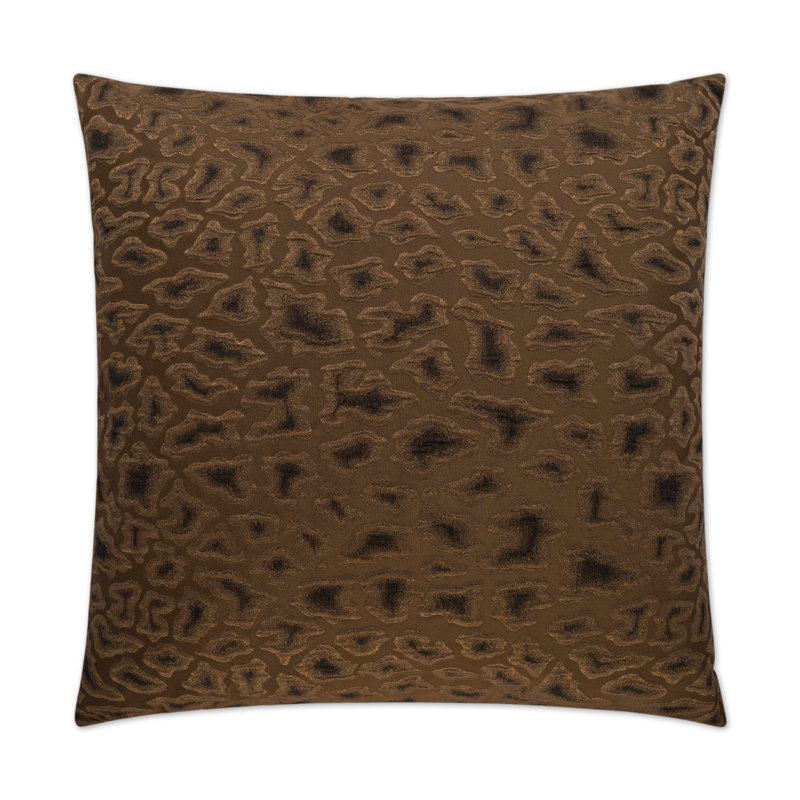 Cabenet Pillow Cover & Insert, Chocolate Animal Print, Rectangle 14"H x 24"W