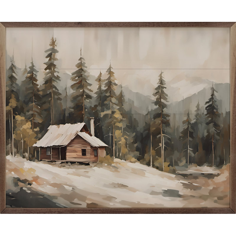 Cabane dans le bois, H 24 po x l 30 po