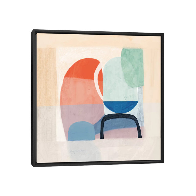 Multiforme II - Impression sur toile, H 18 po x l 18 po x P 1,5 po, Toile encadrée noire, Pas de tapis