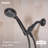 Moen 6-Function Handheld Shower Head with Hose, Detachable Hand Shower, Matte Black, 280H1BL