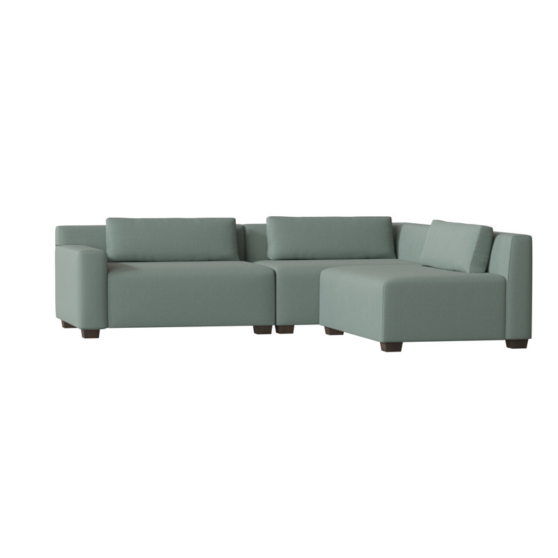 Alisa Upholstered Sectional, Brown Mahogany, Bella Black Performance Velvet
