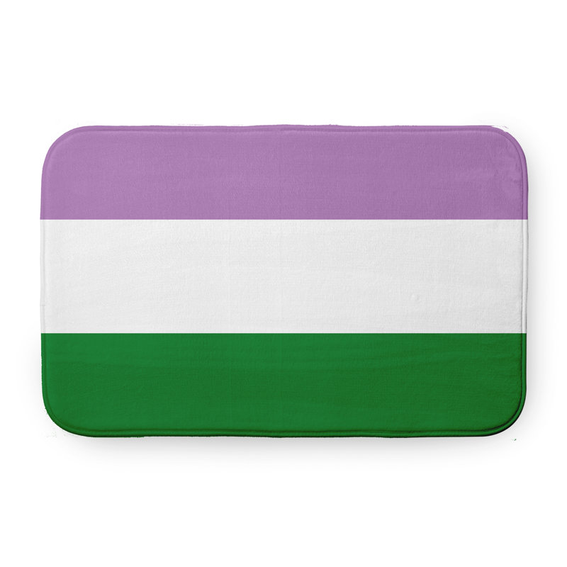 Tapis de bain Aikam, Vert / mauve