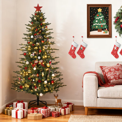 Arbre de Noël artificiel pré-éclairé pour la maison ou le bureau