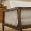Ensemble de causeuse et de table basse d'extérieur, structure en bois d'acacia avec détails en corde, coussins beiges hydrofuges pour patio / cour arrière / terrasse, brun foncé-2096062163-2096062174