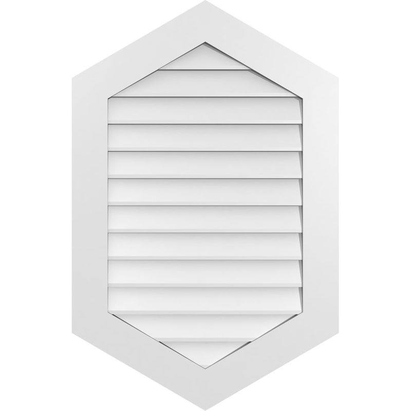 Ventilé vertical à pignon vertical 7/12 po, H 40 po x l 26 po x P 1 po