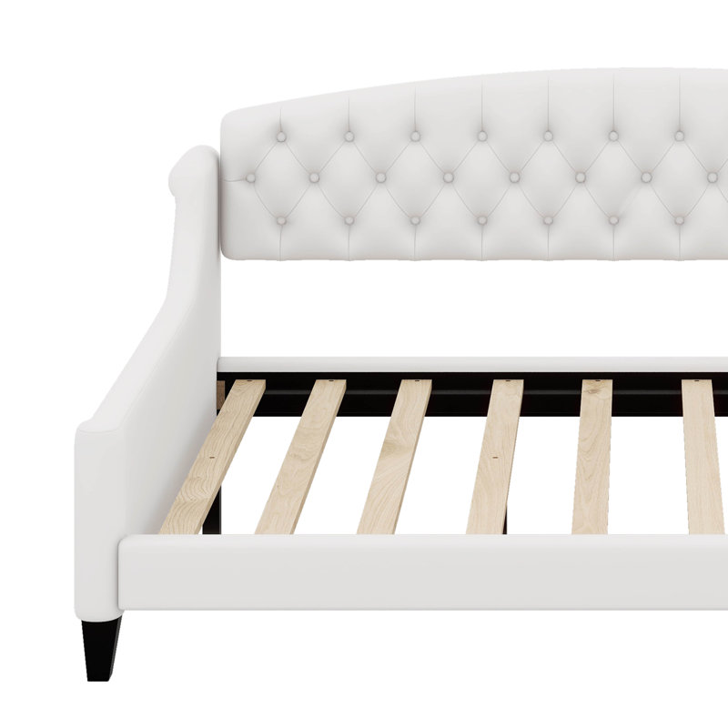 Full Size Modern Luxury Tufted Button Daybed, Beige