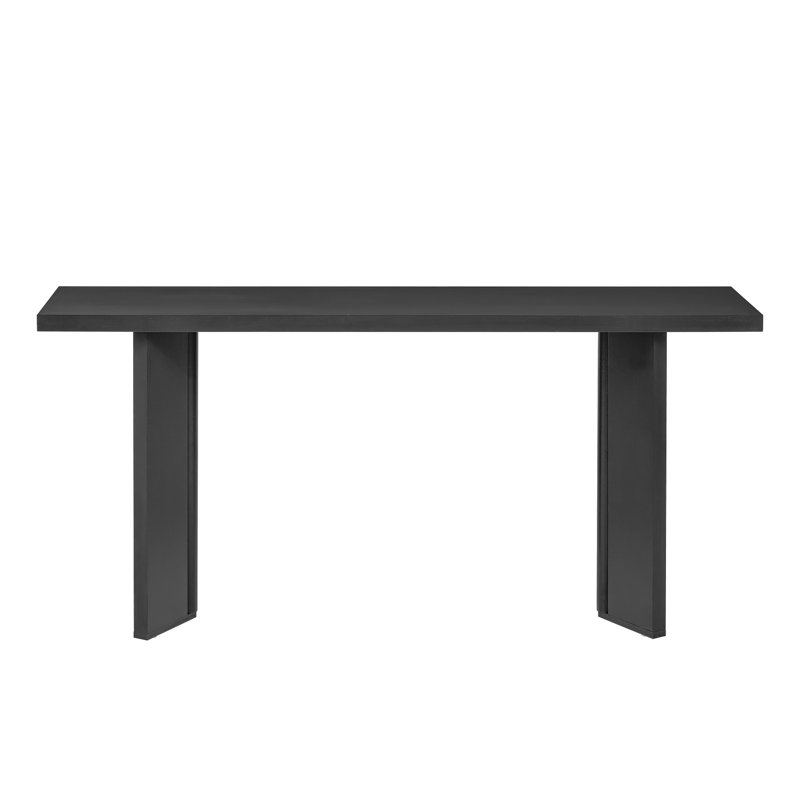 Console Table With Triangle Design Legs, Black