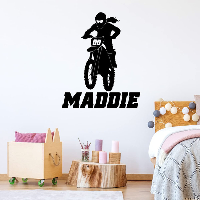 Text & Numbers Non-Wall Damaging Wall Decal, Black, 16" H x 13" W