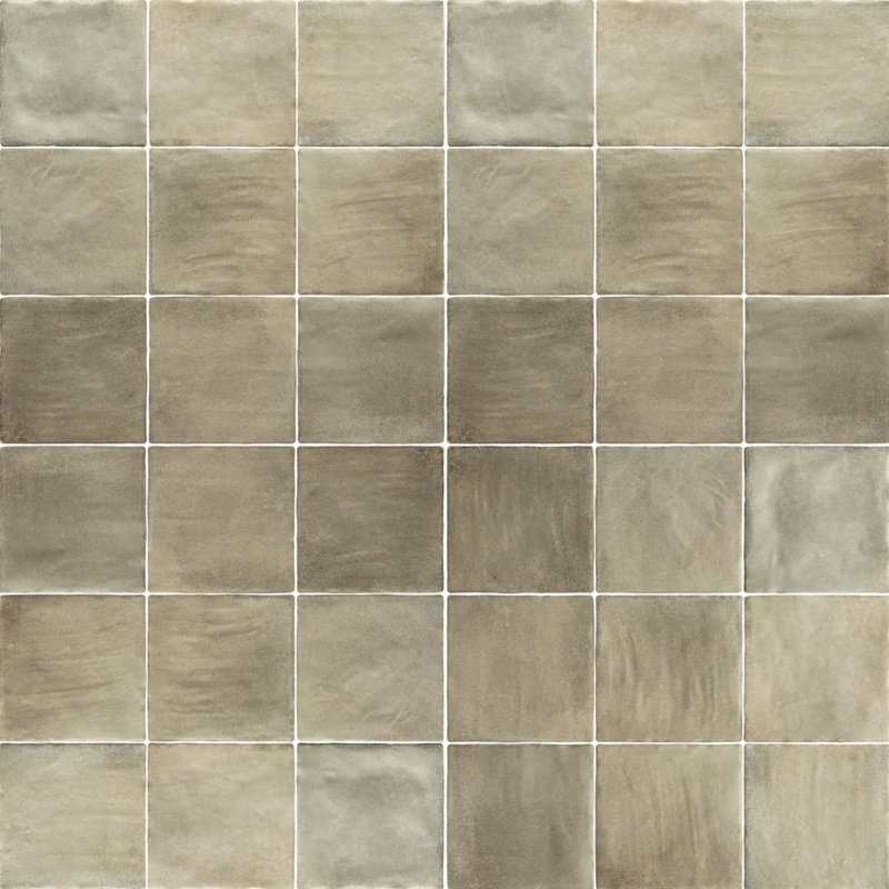 Riad 4X4 Ceramic Wall Tile, Green