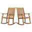 Chaise berçante d'extérieur en teck Danni (ensemble de 2)