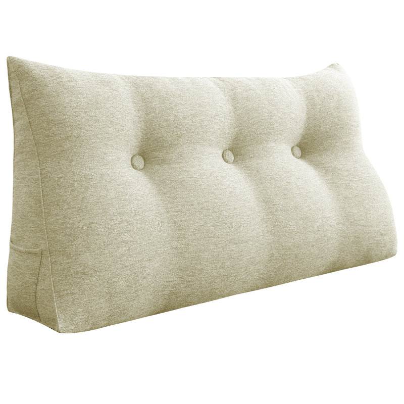 Ivory Triangular Backrest Cushion, 50cm x 100cm