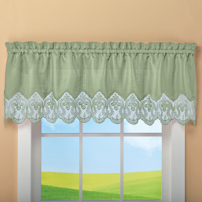 Norvan Tailored Window Valance, Sage