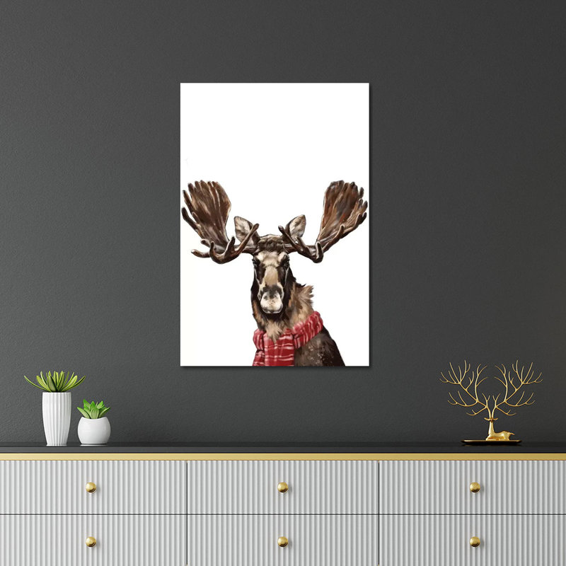 Orignal de Noël imprimé sur verre acrylique, H 32 po x l 24 po x P 0,25 po