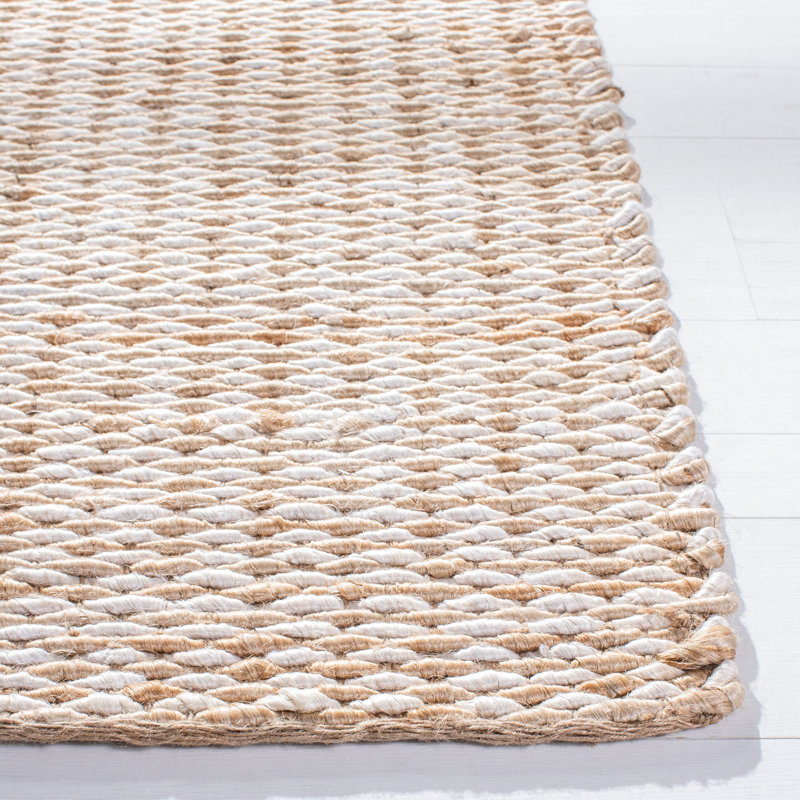 Tapis en fibre de jute tissé à la main Andreu, Rectangle 4 pi x 6 pi