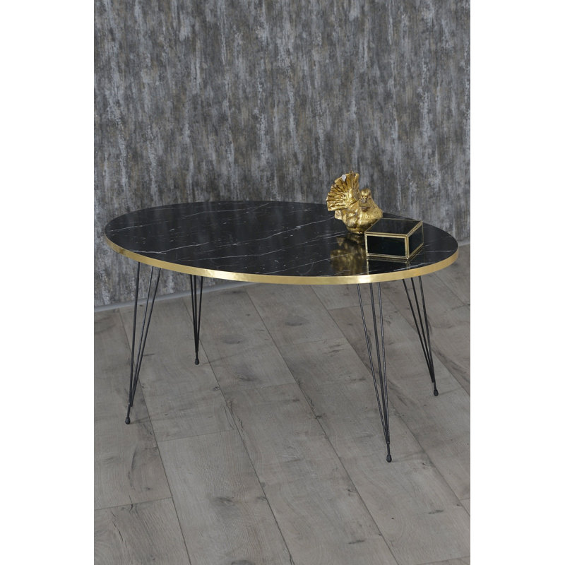 Andromeda 35cm Console Table, Black Marble