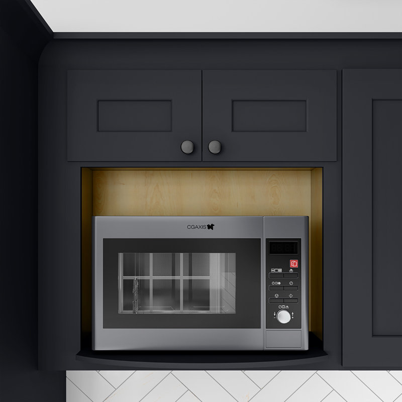 Armoire murale à micro-ondes, Noir Shaker, H 30 po x l 27 po x P 17 po