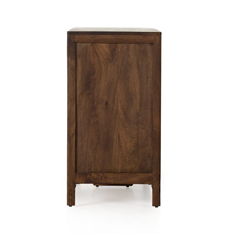 Sydney 6 Drawer Dresser, Brown Wash/Brown Cane