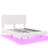 White  Boucle Floating Bed with Light,Queen-443969285