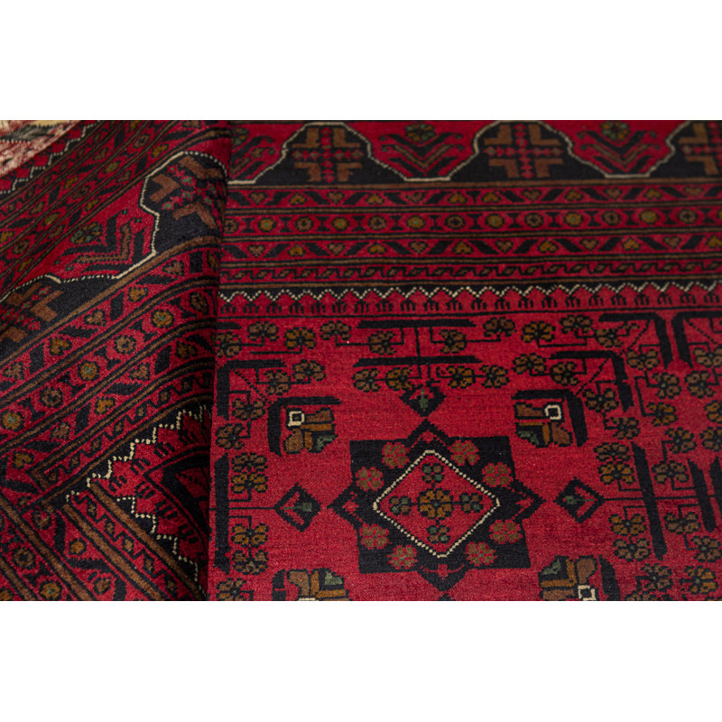 Hand-Knotted High-Quality Red Area Rug