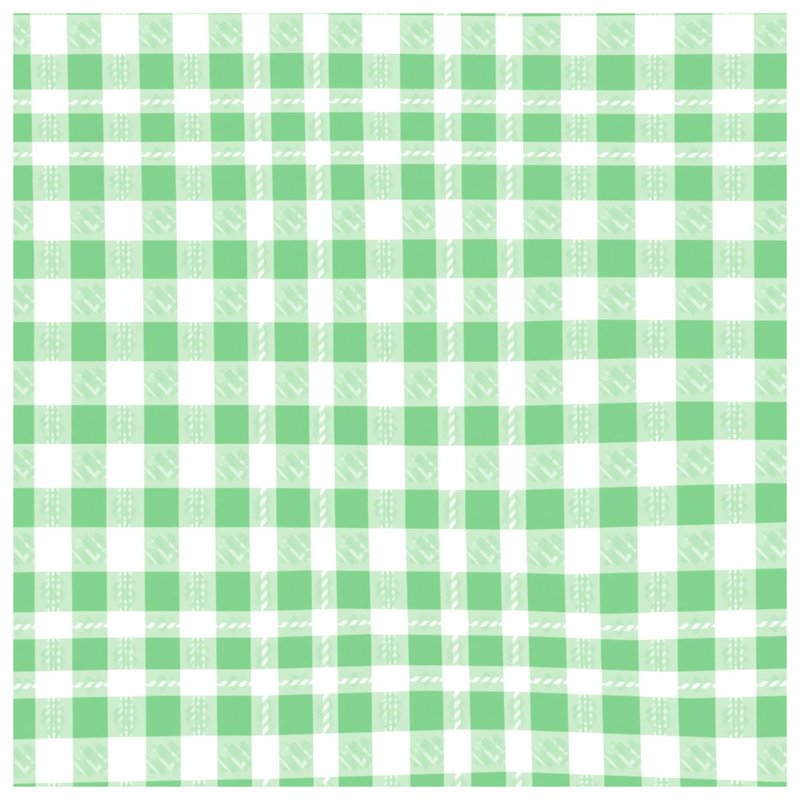 Green White Gingham Pattern Comforter, Twin Extra Long