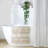 Woven Texture Stripe Bath Rug Natural 22X58"