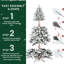 Arbre de Noël 5 pi avec 768 pointes - Arbre de Noël artificiel enneigé avec branches articulées en PE + PVC et support en métal-553310556