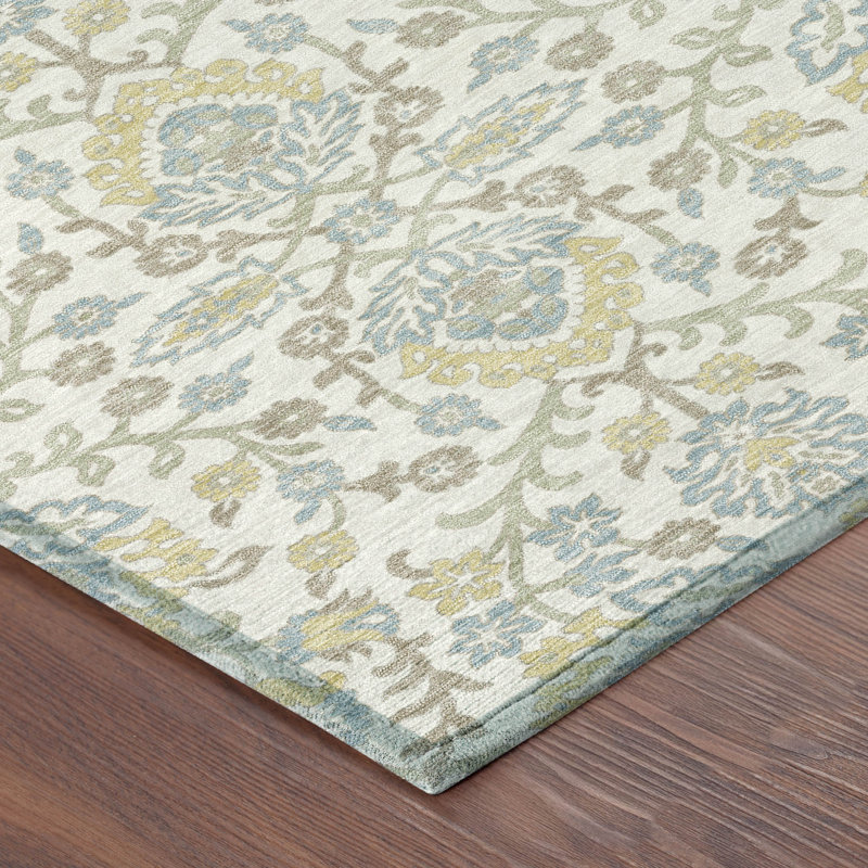Machine Washable Indoor/Outdoor Chantille ACN2634 Global Rug, 3' x 5', Ivory