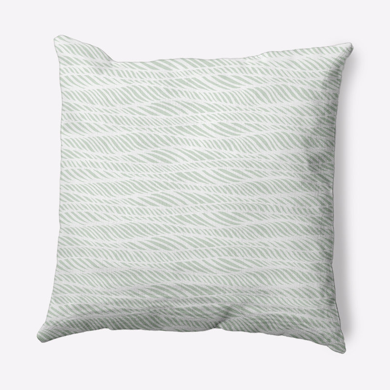 Housse de coussin carrée Rolling Waves, H 18 po x l 18 po, Vert