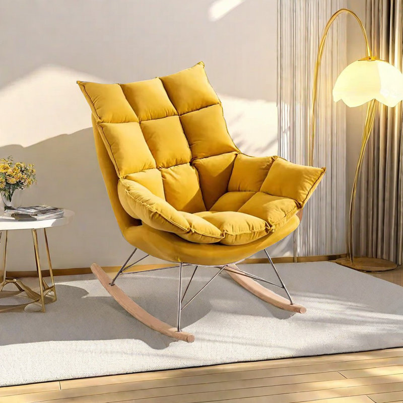 Chaise berçante Nordic Creative Leisure, Jaune