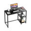 Computer Desk with 2-Tier Shelves 100 cm Sturdy Home Office Desk with Large Storage-821055864