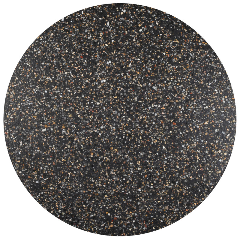 Pike Stone Top Single Coffee Table, Black