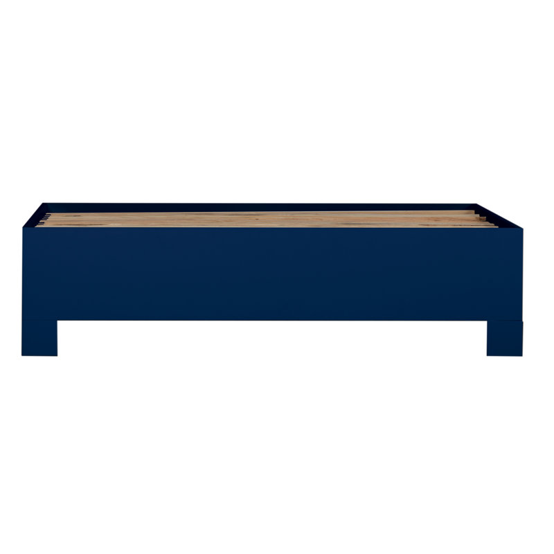 Infinity Low Profile Platform Bed, Navy, Twin