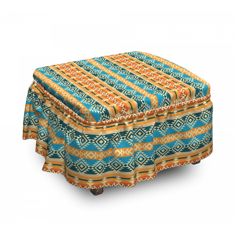 Housse pour repose-pieds folk motifs