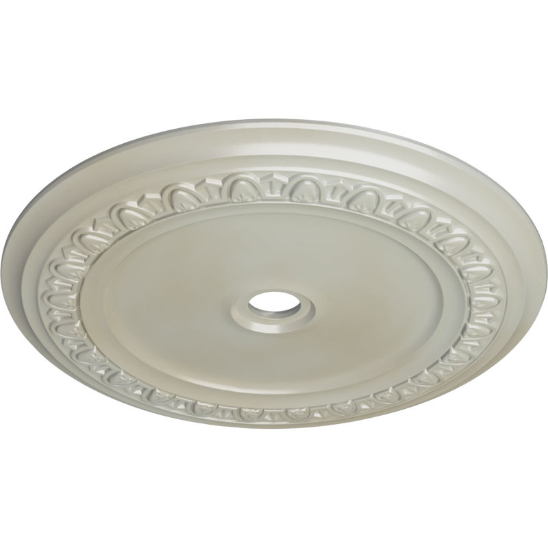 Endurathane Caputo Ceiling Medallion, 41"OD x 4"ID x 2 3/8"P (Fits Canopies up to 5 1/2"), Hand-Painted Flash Blue Finish