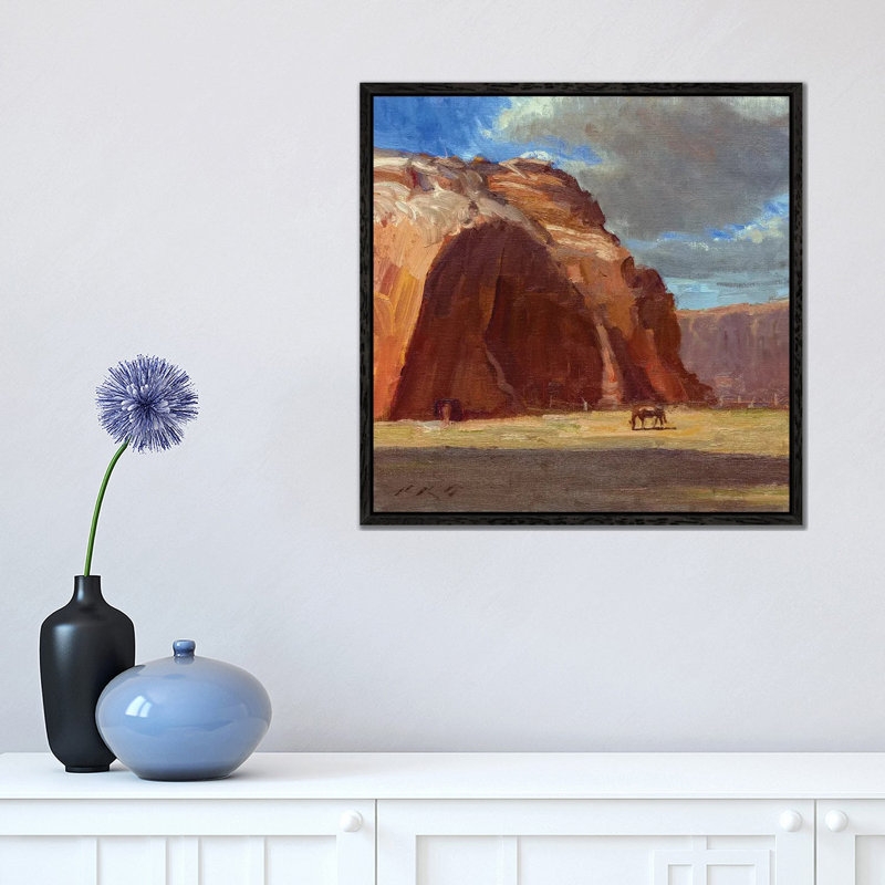 Black Beauty by Peter Walters - Floater Frame Print on Canvas, 45.72 cm H x 45.72 cm W, Black Framed Canvas