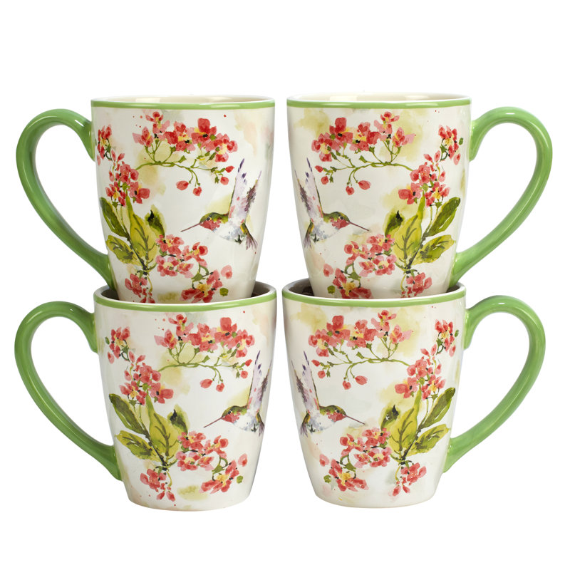 Ensemble de 4 tasses à colibri 14 oz. 4 pièces