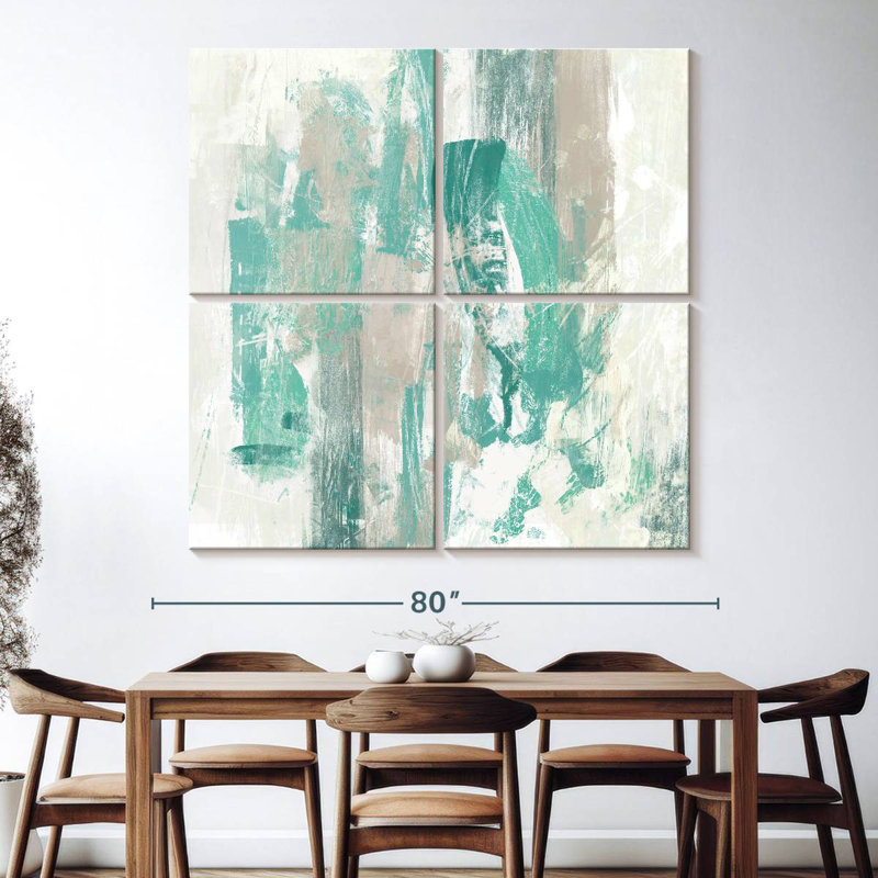 Avery Teal Fog I, 74'' H x 74'' W