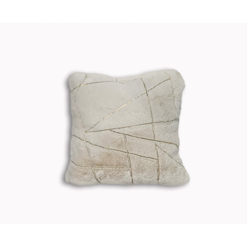  Housse et insert de coussin carré en fausse fourrure
