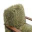 Fauteuil d'appoint 1Pc de style contemporain avec finition verte, courbes et inspirations rétro, accoudoirs en bois, siège et dossier serrés, salon principal-1632672579