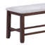 Banc rembourré à coussins 1 pièce de couleur noyer à hauteur de comptoir de salle à manger