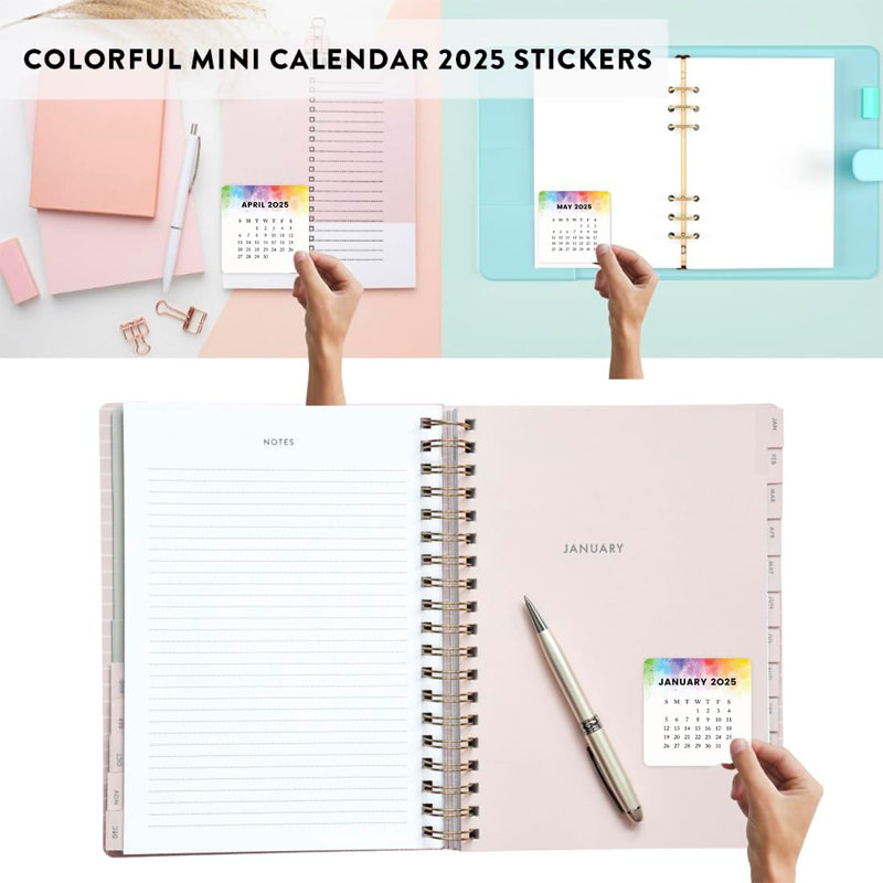 Ensemble de mini planches carrées 2025 Rainbow