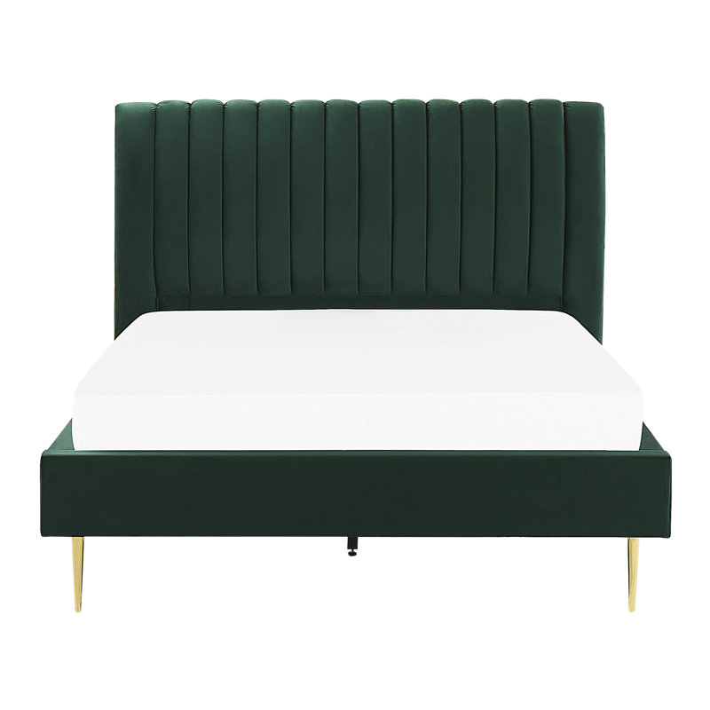 Caroline Upholstered Bed, Double (4'6), Green