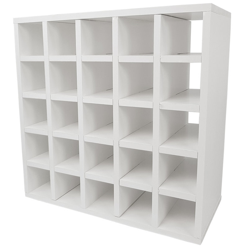 Janice Floor Wine Bottle Rack, White