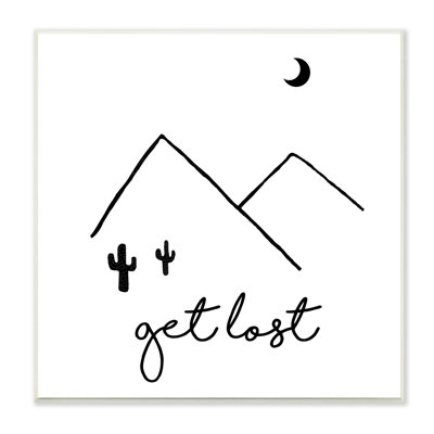 «Get Lost Desert Adventure», plaque murale minimaliste par J. Weiss
