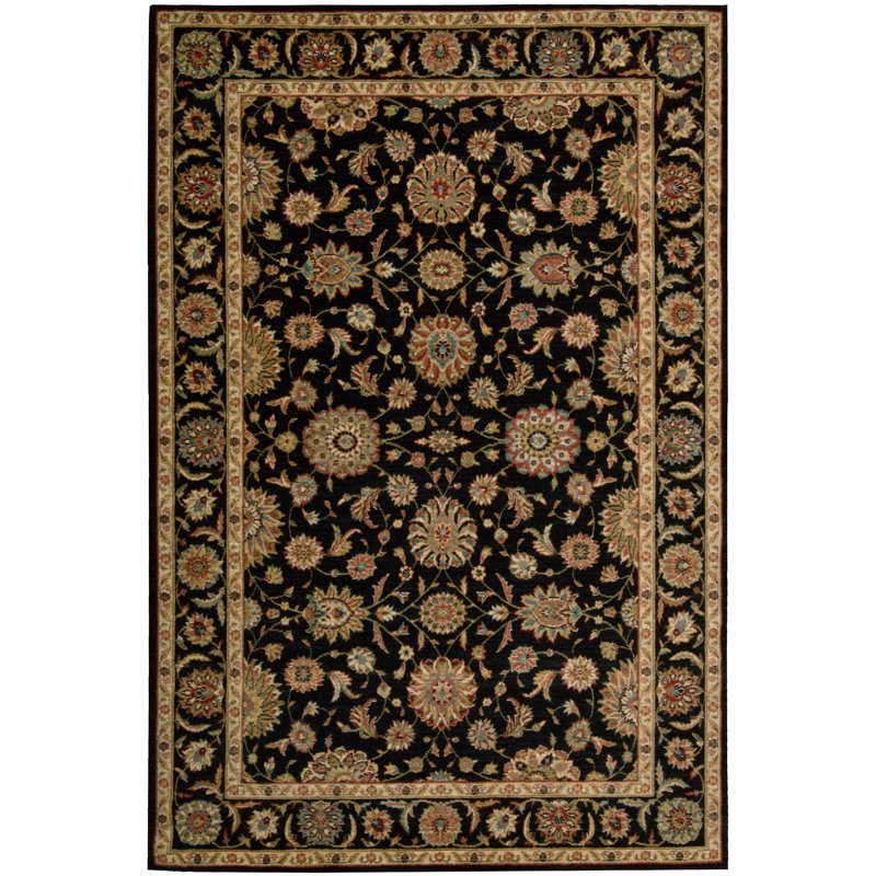 Tapis noir Devin, Rectangle 2 pi 6 po x 4 pi 3 po