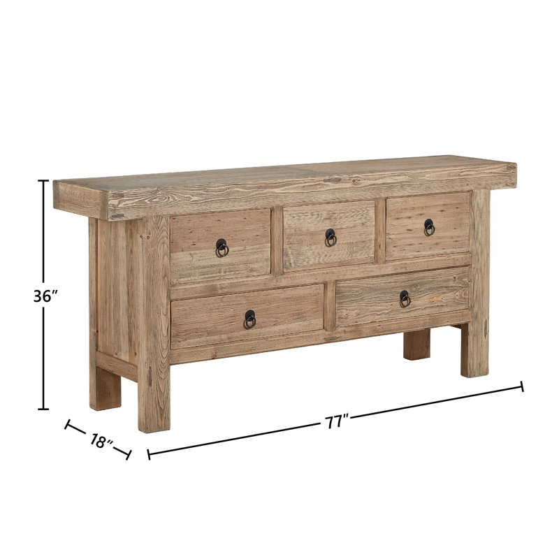 Old Pine 77'' W Solid Wood Sideboard