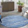 Pleasanton Abstract Blue/Ivory Area Rug