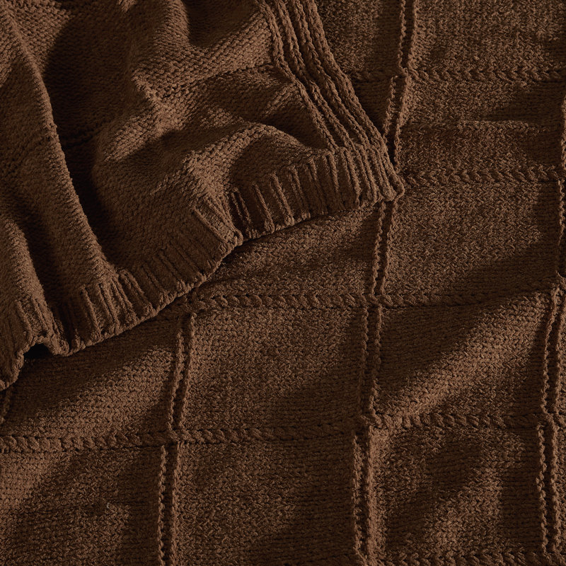 Jeté en tricot Brookille Brooklyn Loom, Brown