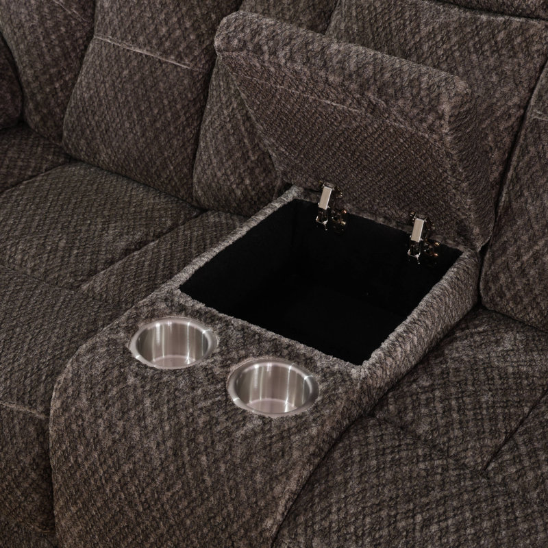 Ensemble de canapé inclinable 2 pièces Espresso