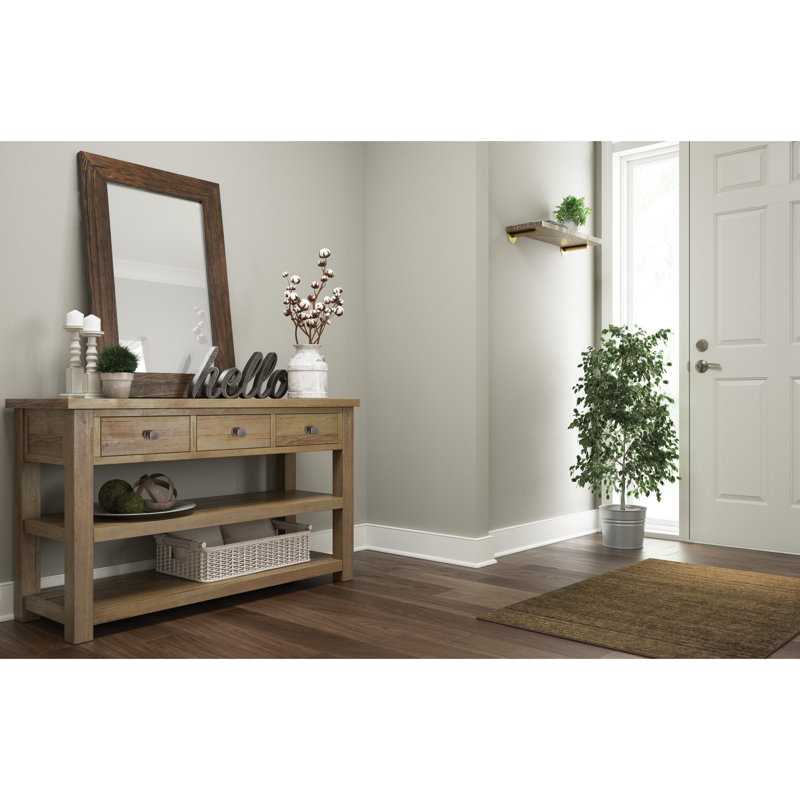 Solid Wood Shelf, Medium Wood Stain, 0.75" H x 24" W x 8" D